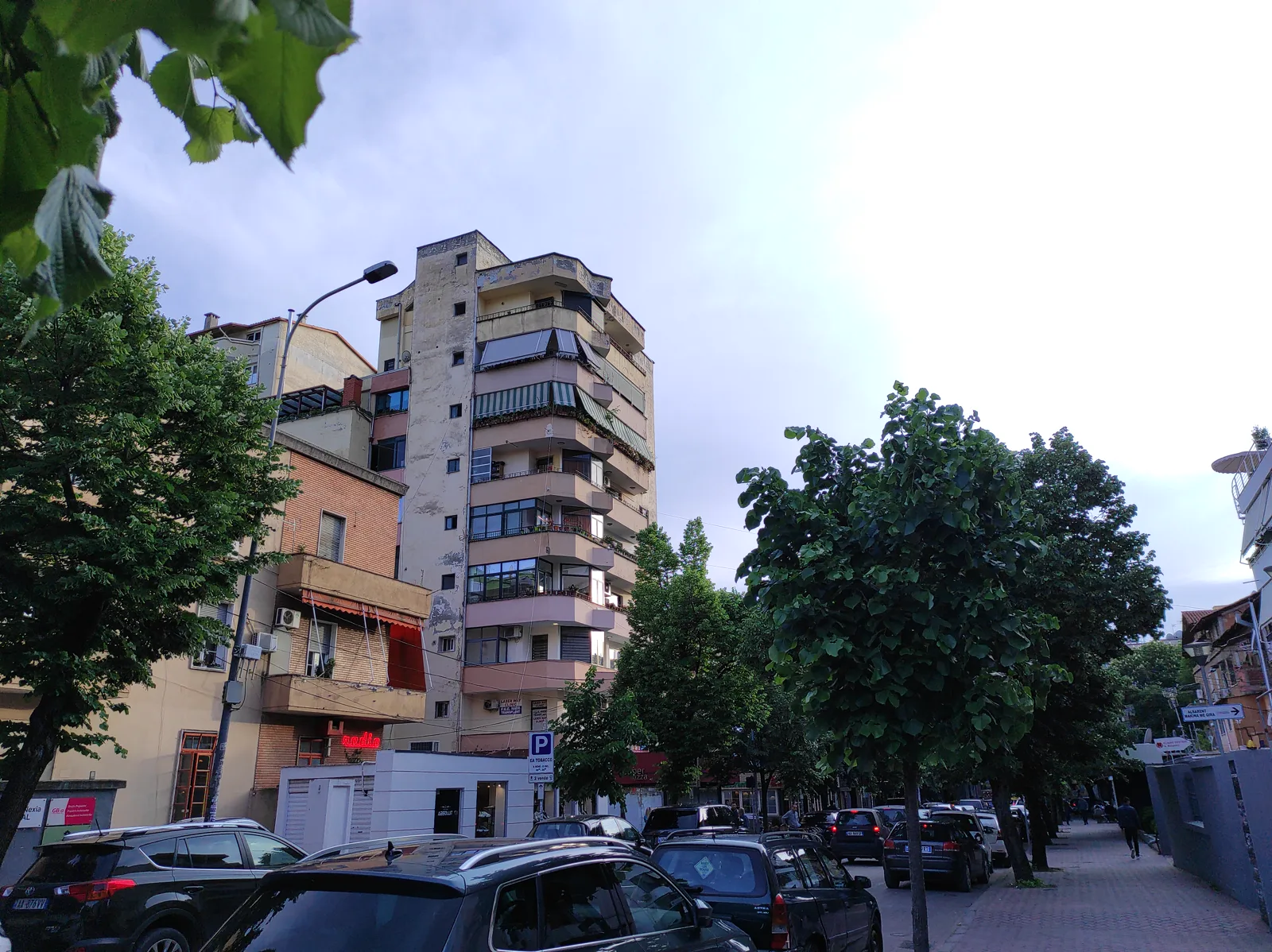 Ish-Blloku neighborhood streets and cafés in Tirana