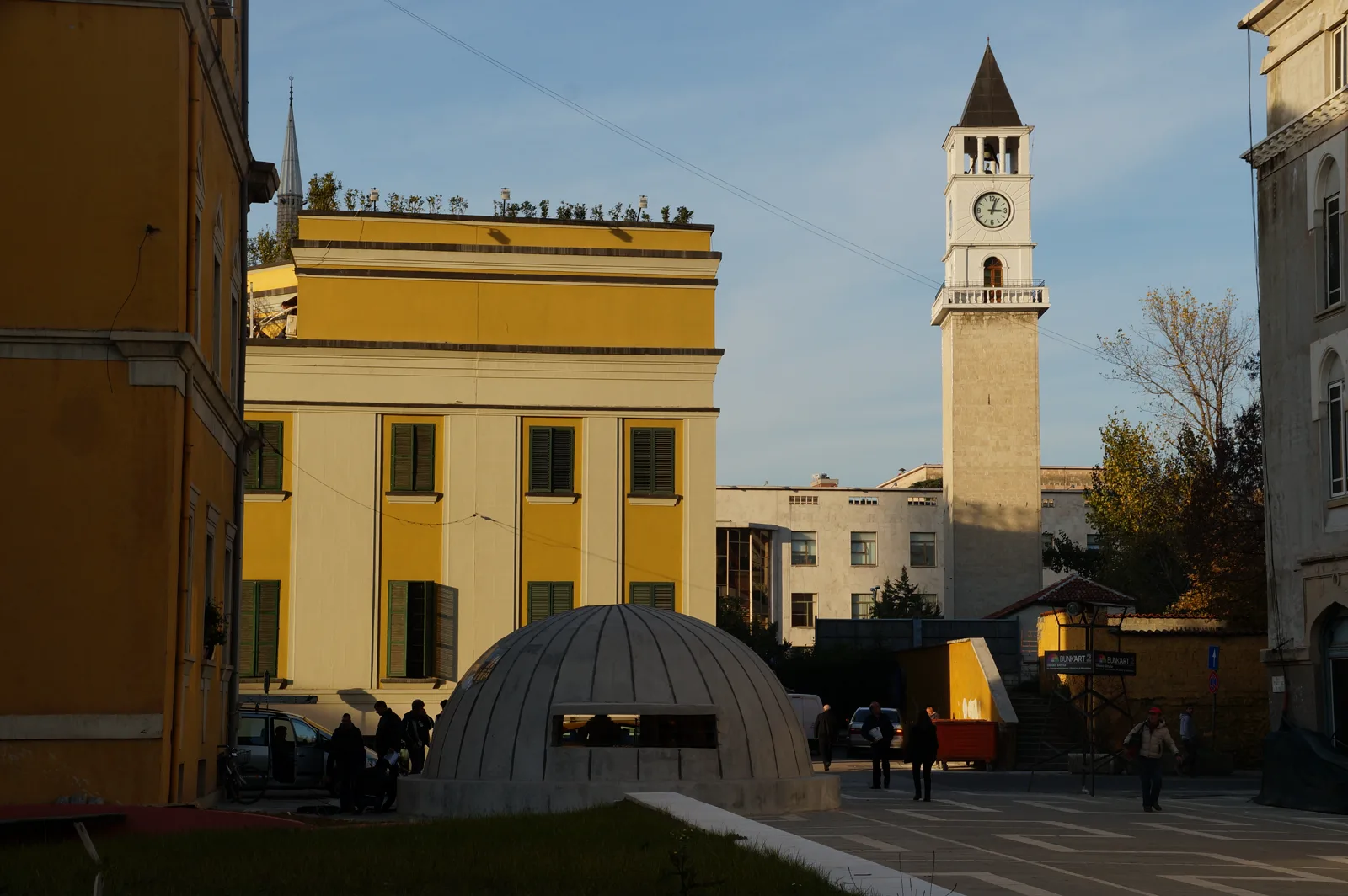 Bunk'Art site and clock-tower area, eastern Tirana